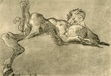 Satyre avec cruche de vin, vers 1761, 1928