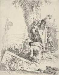 Berger avec deux magiciens, des Scherzi, vers 1743-57