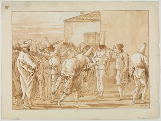La Flagellation de Punchinello, vers 1800