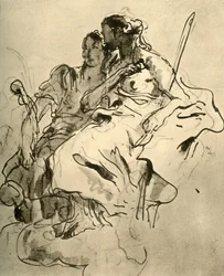 Deux jeunes femmes, milieu du 18ème siècle, 1928