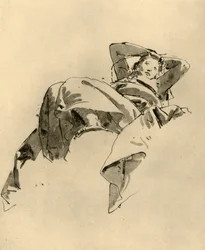 Femme se reposant, milieu du 18e siècle, 1928