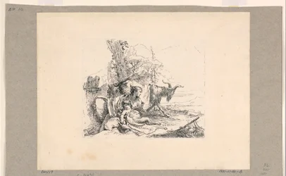 Femme avec un satyre enfant, des Vari Capricci