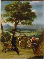 Paysage avec Absalom tué par Joab ...