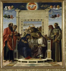 Couronnement de la Vierge avec les saints Paul, Pierre, Jérôme et François d