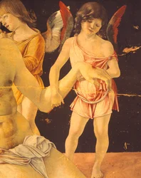 Pietà ou Christ mort soutenu par des anges (détail)