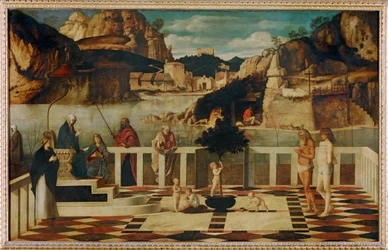 Allégorie sacrée (peinture sur bois)