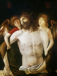 Le Christ mort soutenu par des anges