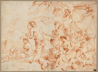 Bacchanale devant un Hermès, début des années 1660