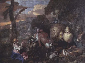Bacchantes et un satyre