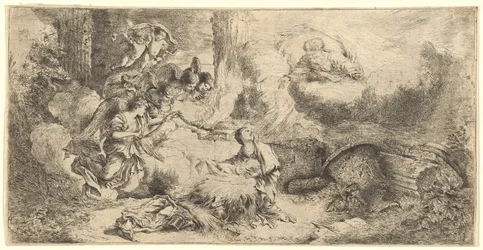 Dieu le Père et les anges adorant l