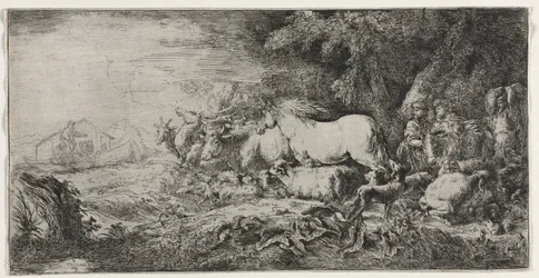 Noé et les animaux entrant dans l