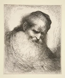 Vieil homme avec une barbe de face (de la série de grandes têtes orientales)