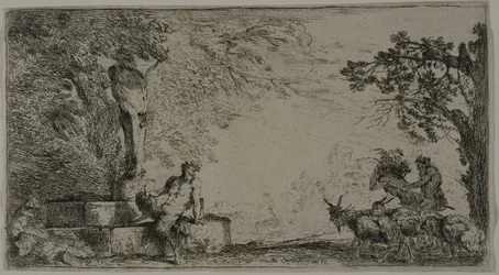 Satyre reposant sous un Hermès