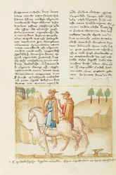 Décaméron, La poêle se moque du chaudron - Forese da Rabatta et Giotto chevauchant, Sixième journée, nouvelle 5.