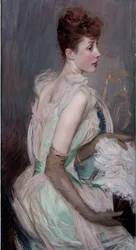 Belle époque : Portrait de la comtesse de Leusse née Suzanne Berthier (1868-1936)