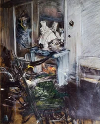 Cardinal Bernini dans la chambre du peintre par Giovanni Boldini