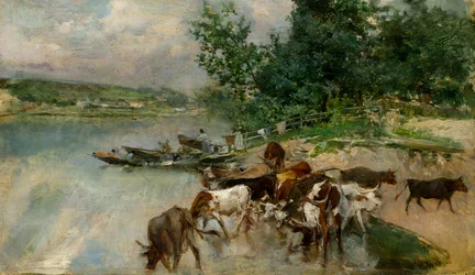 Boire sur la Seine, c.1874-75
