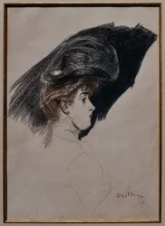 Profil élégant, vers 1880