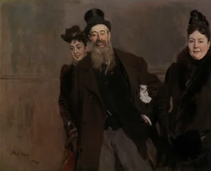 John Lewis Brown avec sa femme et sa fille, 1890