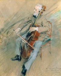 Portrait du violoncelliste Gaetano Braga