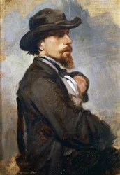 Portrait du peintre italien Vincenzo Cabianca (1827-1902)
