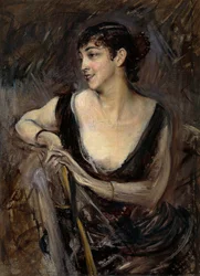 La Comtesse De Rasty assise par Giovanni Boldini (1842-1931)