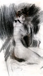 Femme assise, vers 1920