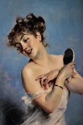 Jeune femme en déshabillé (détail)