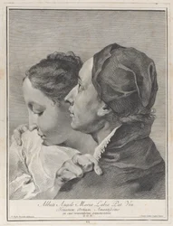 Un jeune homme embrassant une fille, 1743