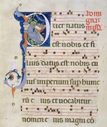 Ms 561 Page avec initiale historiée 