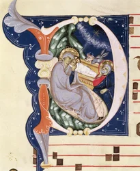 Ms 561 f.31v Initiale historiée 