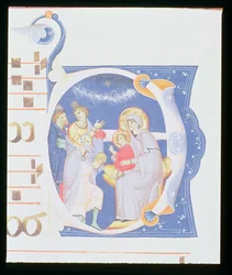 Ms 561 f.37r Initiale historiée 