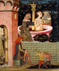 Histoires de Suzanne, vers 1450, panneau avant d