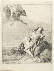 Angélique liée et sur le point d