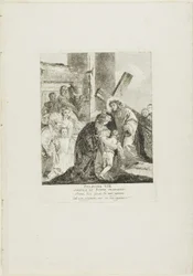 Le Christ console les femmes en pleurs, planche huit du chemin de croix
