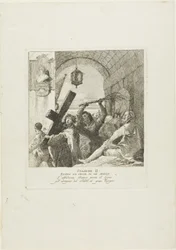 Le Christ reçoit la croix, deuxième planche du chemin de croix