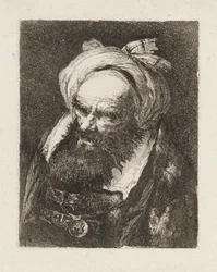Vieil homme au turban, de la Raccolta di Teste (Collection de têtes)