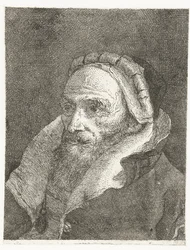 Homme avec un col haut de manteau