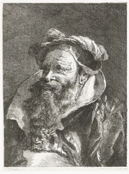 Homme avec tête de satyre sur une boucle (Collection de têtes)