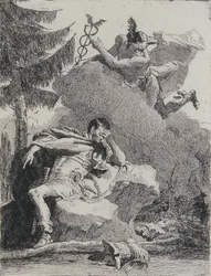 Mercure apparaît à Énée dans un rêve, 1757