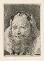Vieil homme avec une barbe, de la Raccolta di Teste (Collection de têtes)