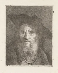 Vieil homme au chapeau, de la Raccolta di Teste (Collection de têtes)