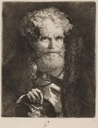 Vieil Homme avec un Casque