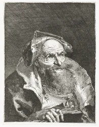 Vieil homme avec chaîne et livre (Collection de têtes)