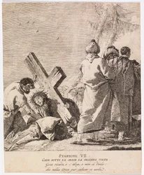 Via crucis - Station VII. Jésus tombe pour la deuxième fois