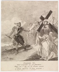 Via crucis - Station VI. Véronique essuie le visage de Jésus