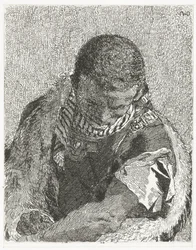 Jeune garçon noir à la tête baissée; Collection de têtes (titre de la série); Raccolta di Teste (titre de la série)