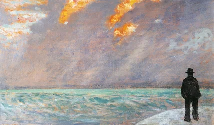 Italie, Florence, Coucher de soleil sur la mer