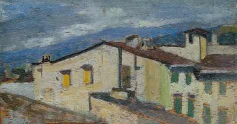 Toits de la Via Nazionale à Florence, vers 1867