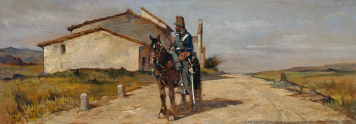 Soldat à cheval ou Carabinier à cheval en patrouille